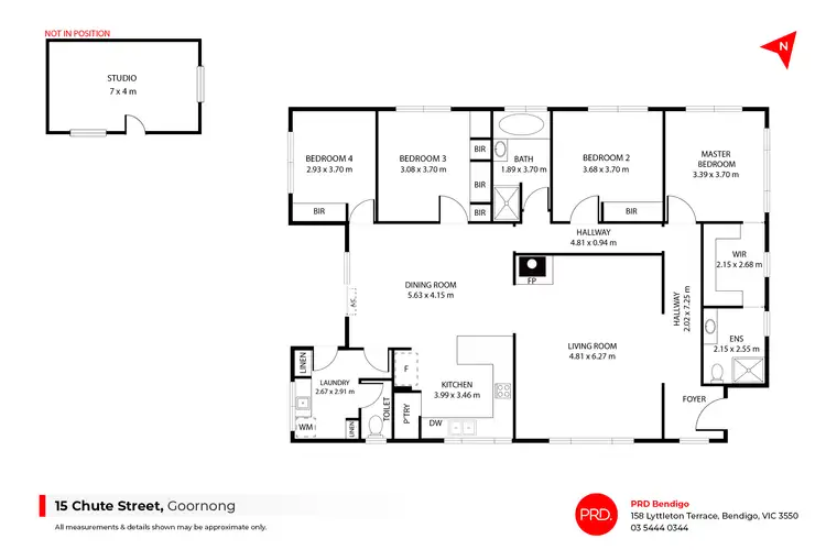 Floorplan of Homely house listing, 15 Chute Street, Goornong VIC 3557