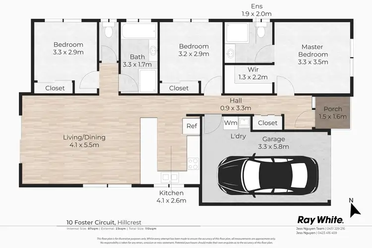 Floorplan of Homely house listing, 10 Foster Circuit, Hillcrest QLD 4118
