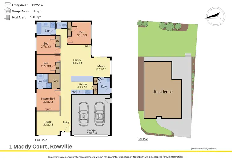 Floorplan of Homely house listing, 1 Maddy Court, Rowville VIC 3178