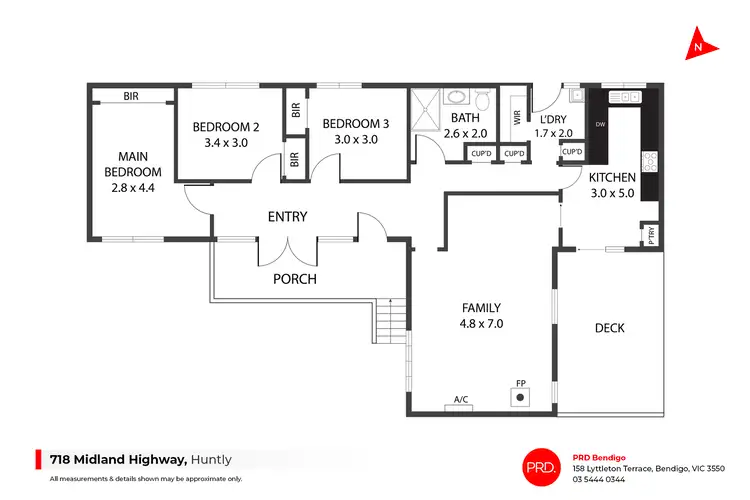 Floorplan of Homely house listing, 718 Midland Highway, Huntly VIC 3551