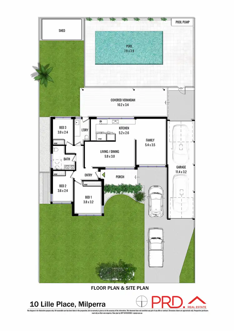 Floorplan of Homely house listing, 10 Lille Place, Milperra NSW 2214