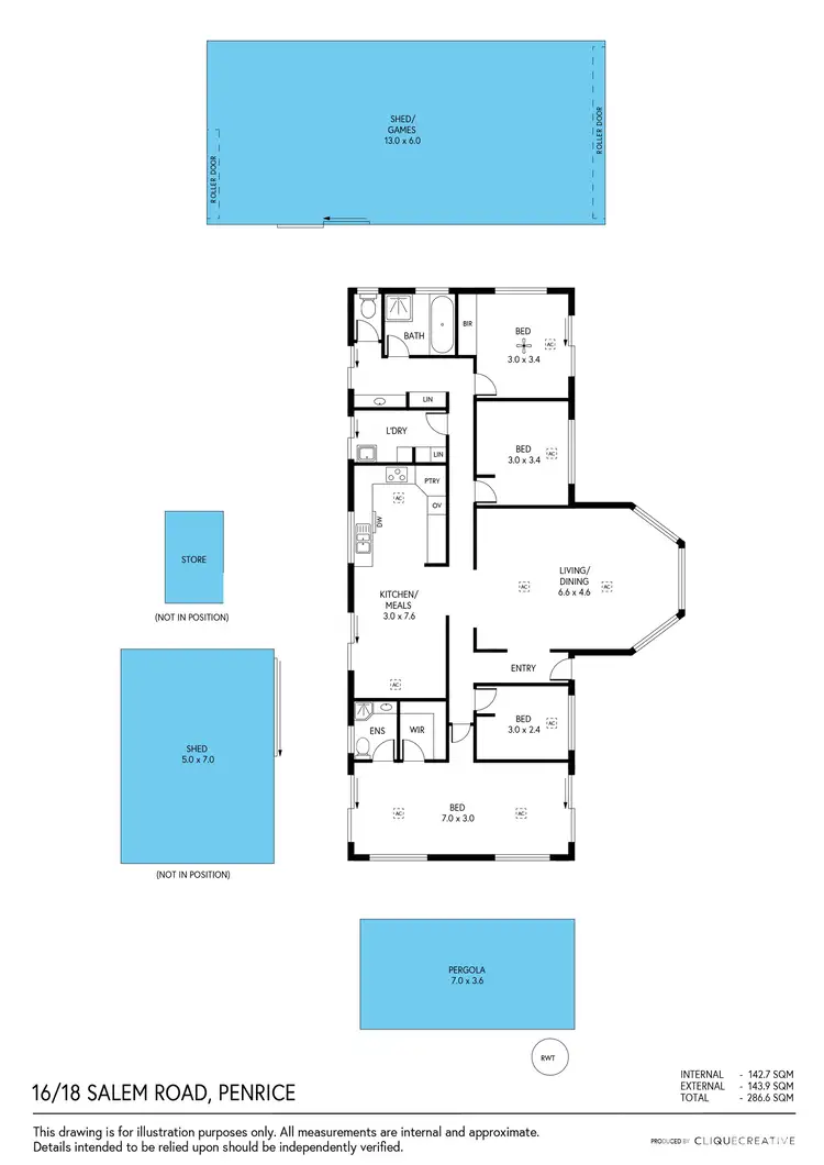 Floorplan of Homely house listing, 16 - 18 Salem Road, Penrice SA 5353