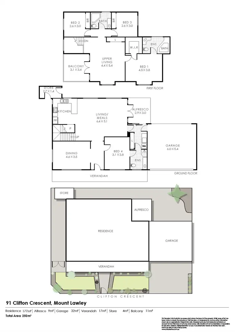 Floorplan of Homely house listing, 91 Clifton Crescent, Mount Lawley WA 6050
