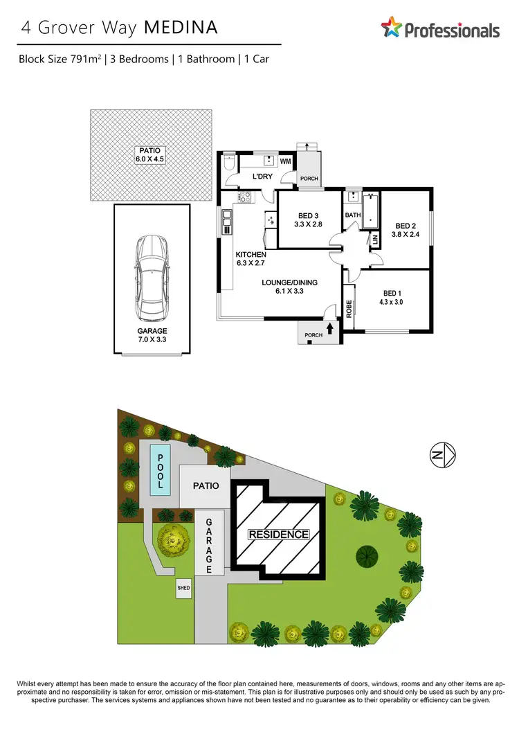 Floorplan of Homely house listing, 4 Grover Way, Medina WA 6167