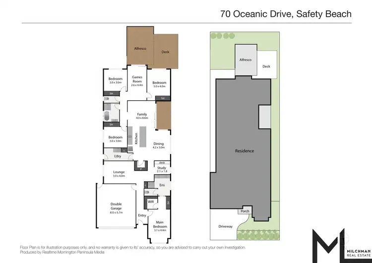 Floorplan of Homely house listing, 70 Oceanic Drive, Safety Beach VIC 3936