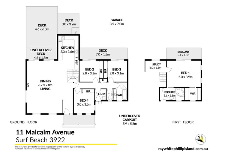 Floorplan of Homely house listing, 11 Malcalm Avenue, Surf Beach VIC 3922