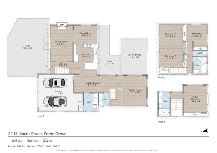Floorplan of Homely house listing, 22 Mullacor Street, Ferny Grove QLD 4055