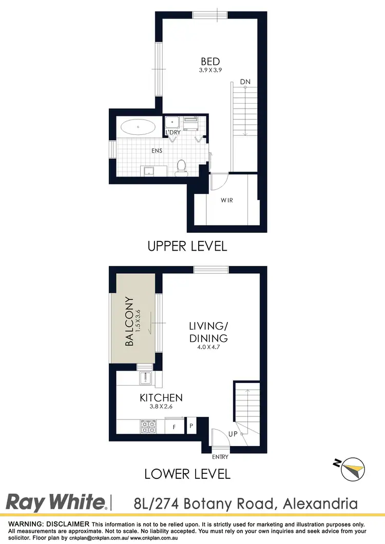 Floorplan of Homely apartment listing, 8L/274 Botany Road, Alexandria NSW 2015
