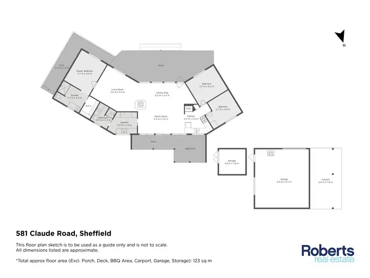Floorplan of Homely rural property listing, 581 Claude Road, Sheffield TAS 7306