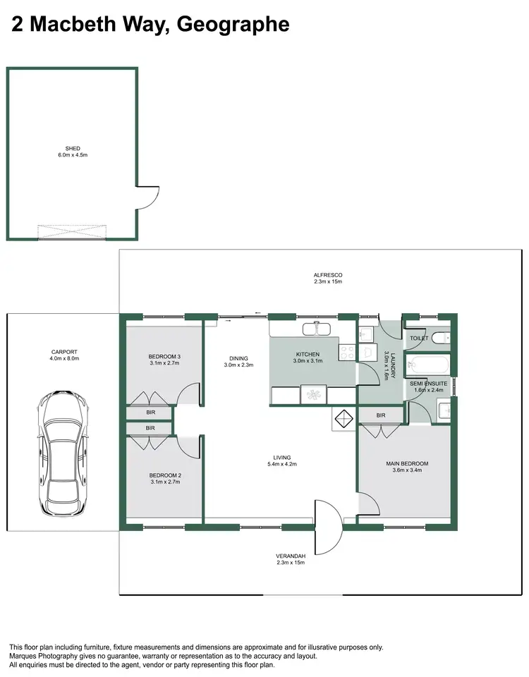 Floorplan of Homely house listing, 2 MacBeth Way, Geographe WA 6280