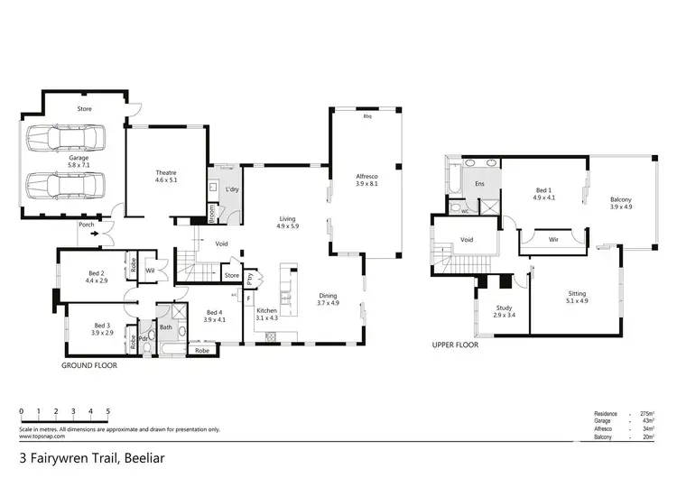 Floorplan of Homely house listing, 3 Fairywren Trail, Beeliar WA 6164
