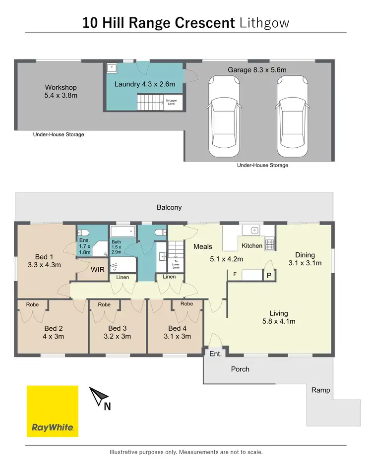 Floorplan of Homely house listing, 10 Hill Range Crescent, Lithgow NSW 2790