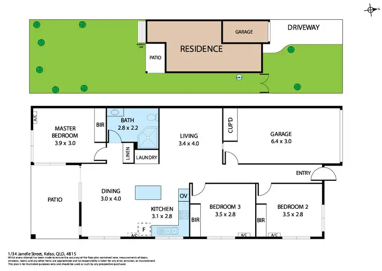 Floorplan of Homely house listing, 1/34 Janelle Street, Kelso QLD 4815
