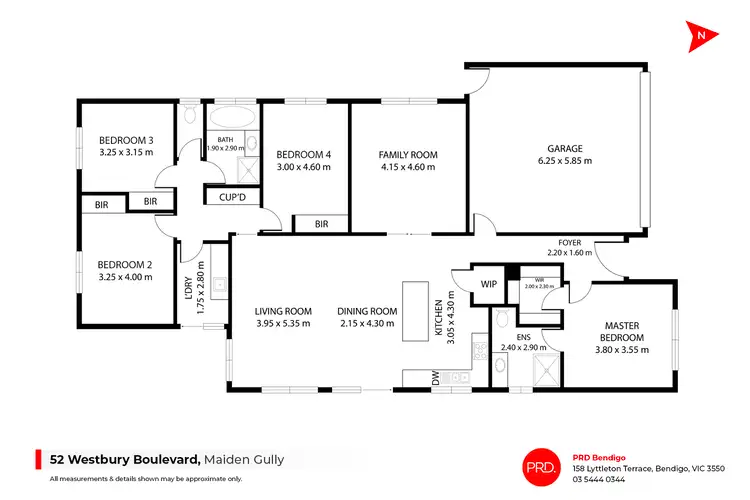 Floorplan of Homely house listing, 52 Westbury Boulevard, Maiden Gully VIC 3551
