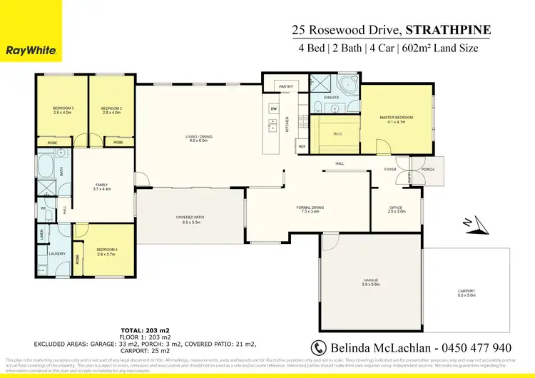 Floorplan of Homely house listing, 25 Rosewood Drive, Strathpine QLD 4500