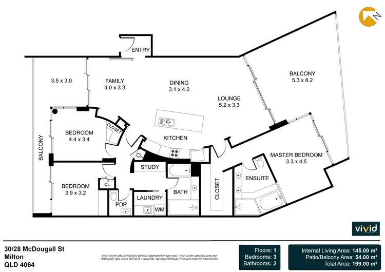 Floorplan of Homely apartment listing, 30/28 McDougall Street, Milton QLD 4064