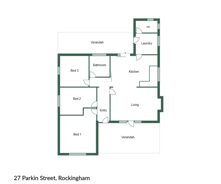 Floorplan of Homely house listing, 27 Parkin Street, Rockingham WA 6168