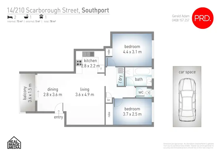 Floorplan of Homely unit listing, 14/210 Scarborough Street, Southport QLD 4215