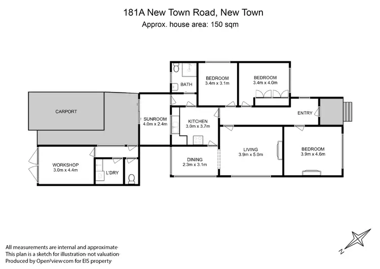 Floorplan of Homely house listing, 181A New Town Rd, New Town TAS 7008