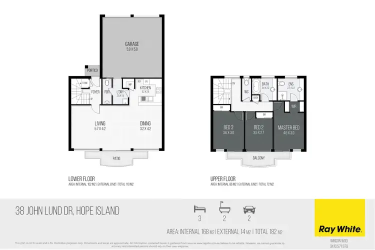 Floorplan of Homely townhouse listing, 38 John Lund Drive, Hope Island QLD 4212