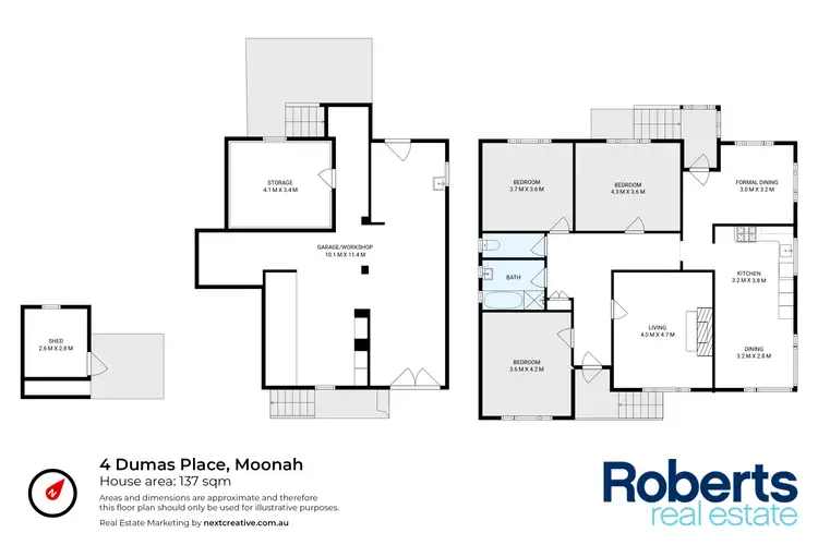 Floorplan of Homely house listing, 4 Dumas Place, Moonah TAS 7009