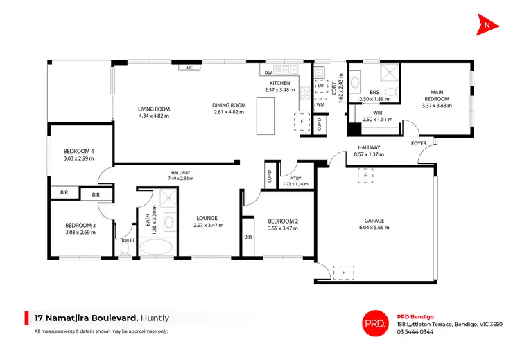 Floorplan of Homely house listing, 17 Namatjira Boulevard, Huntly VIC 3551