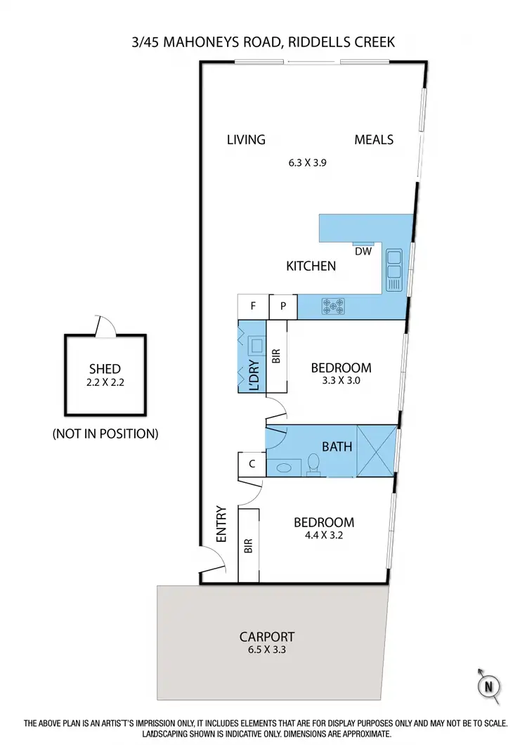 Floorplan of Homely unit listing, 3/45 Mahoneys Road, Riddells Creek VIC 3431