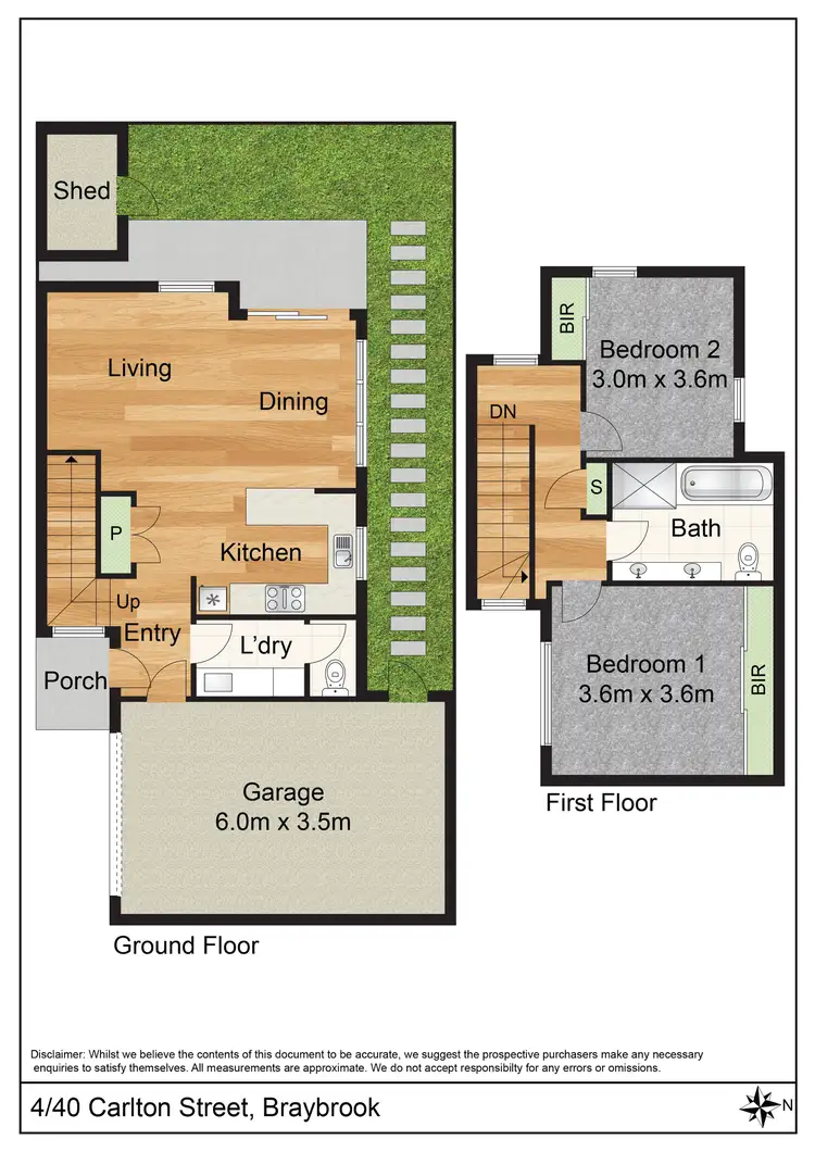 Floorplan of Homely townhouse listing, 4/40 Carlton Street, Braybrook VIC 3019