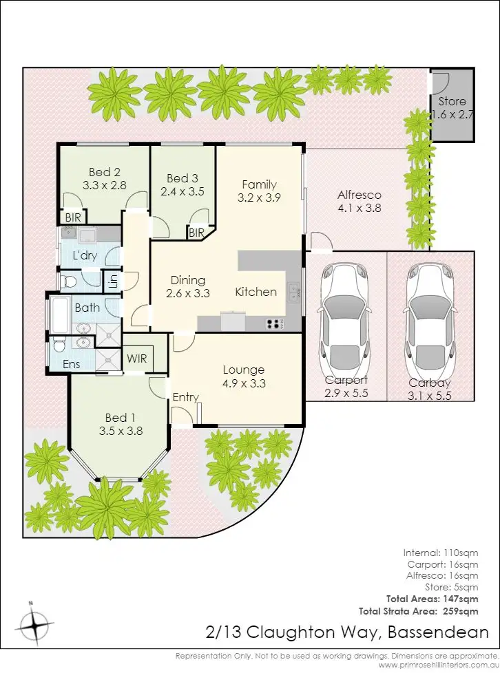 Floorplan of Homely house listing, 2/13 Claughton Way, Bassendean WA 6054