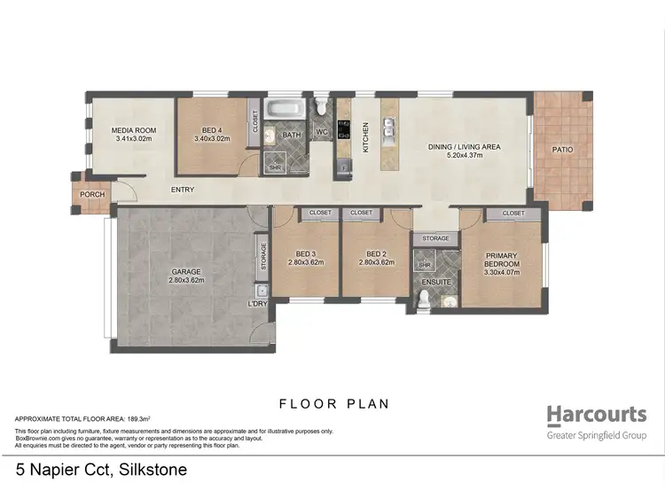 Floorplan of Homely house listing, 5 Napier Circuit, Silkstone QLD 4304