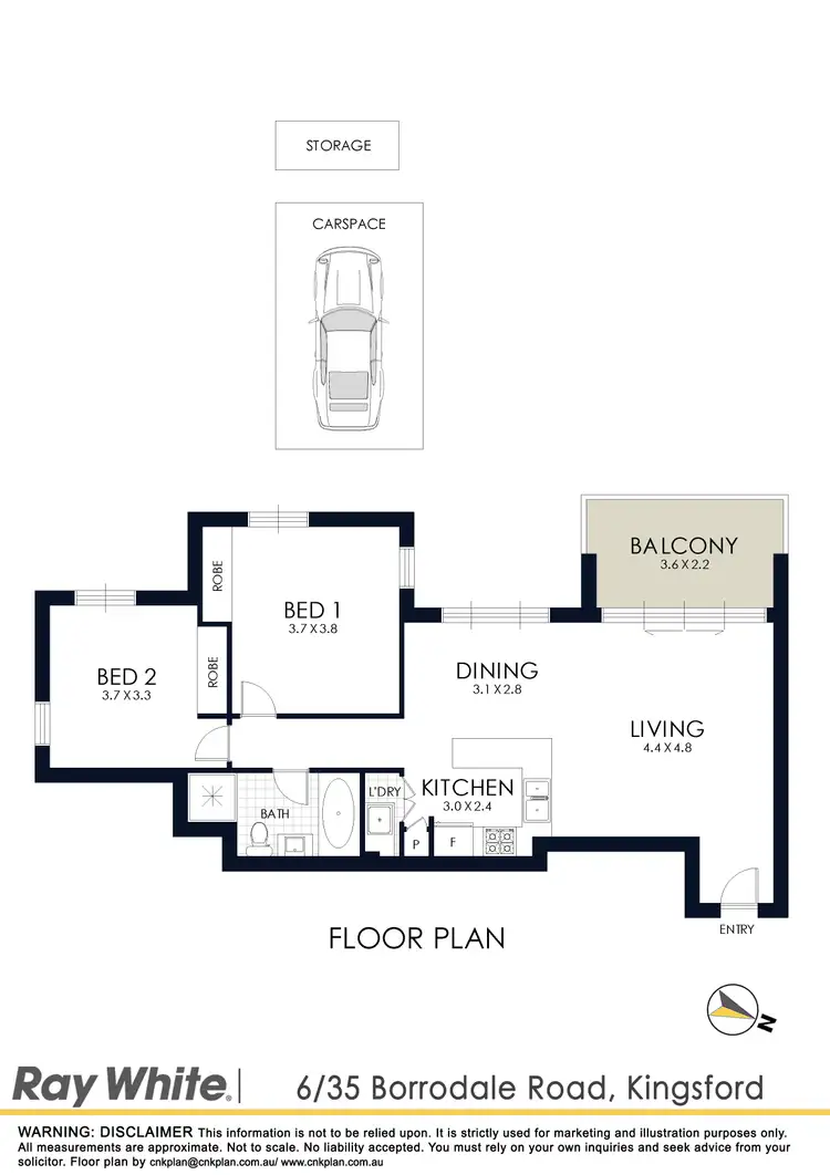 Floorplan of Homely apartment listing, 6/35 Borrodale Road, Kingsford NSW 2032