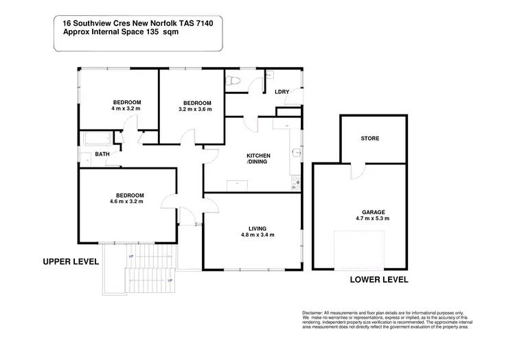 Floorplan of Homely house listing, 16 Southview Crescent, New Norfolk TAS 7140
