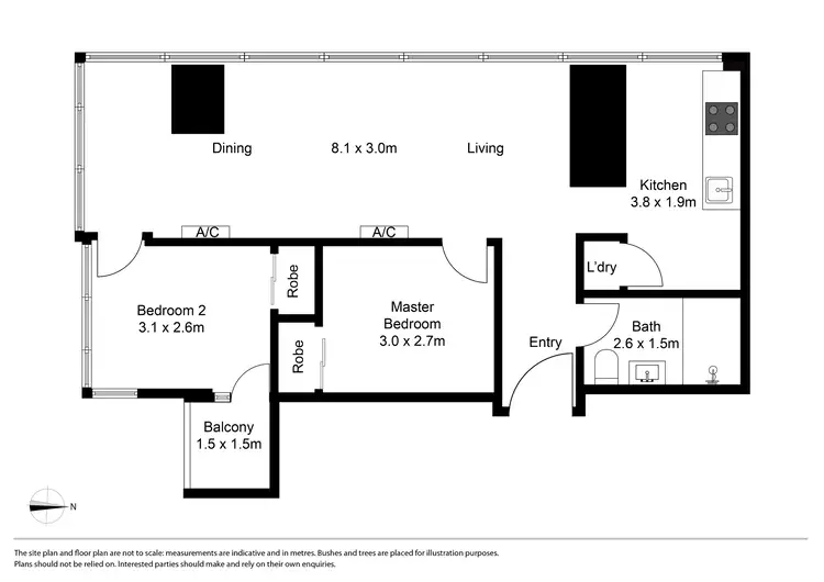Floorplan of Homely apartment listing, 1711/568 Collins Street, Melbourne VIC 3000