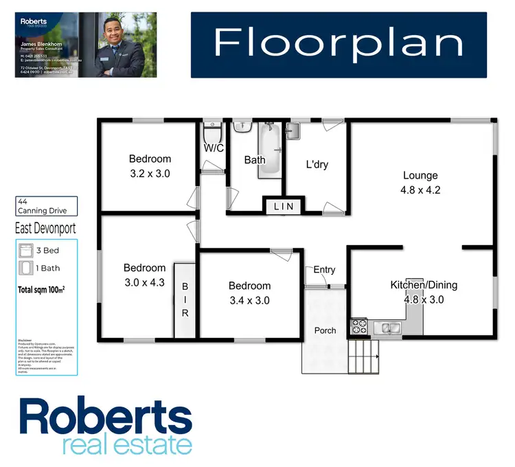 Floorplan of Homely house listing, 44 Canning Drive, East Devonport TAS 7310
