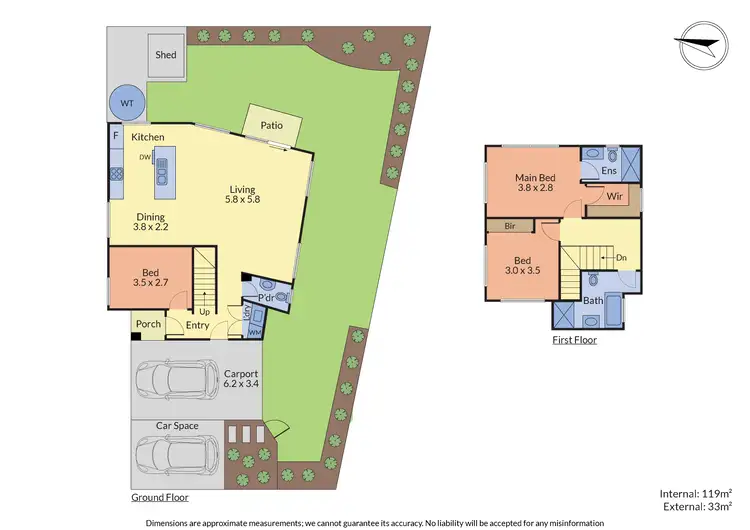 Floorplan of Homely townhouse listing, 2/6 Yarana Street, Ferntree Gully VIC 3156