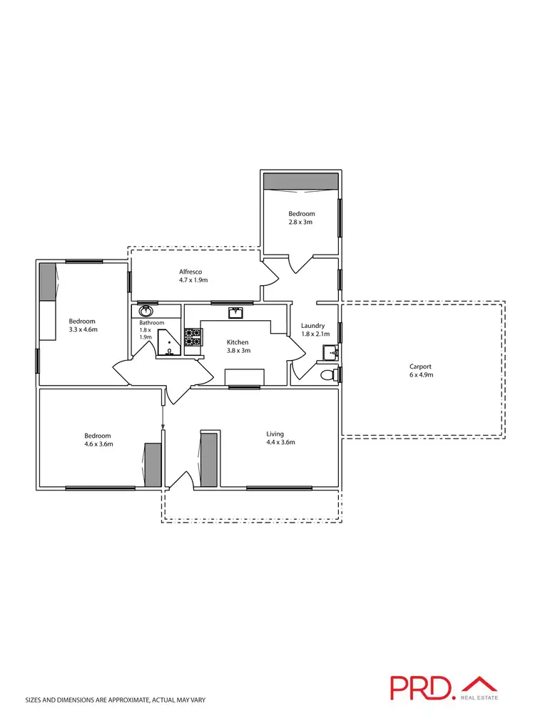 Floorplan of Homely house listing, 10 Park Street, Merbein VIC 3505