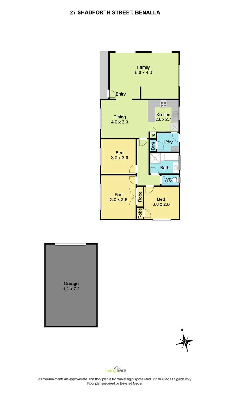 Floorplan of Homely house listing, 27 Shadforth Street, Benalla VIC 3672