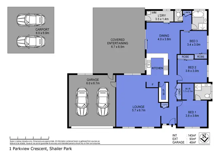 Floorplan of Homely house listing, 1 Parkview Crescent, Shailer Park QLD 4128
