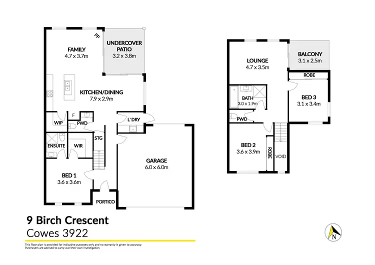 Floorplan of Homely house listing, 9 Birch Crescent, Cowes VIC 3922