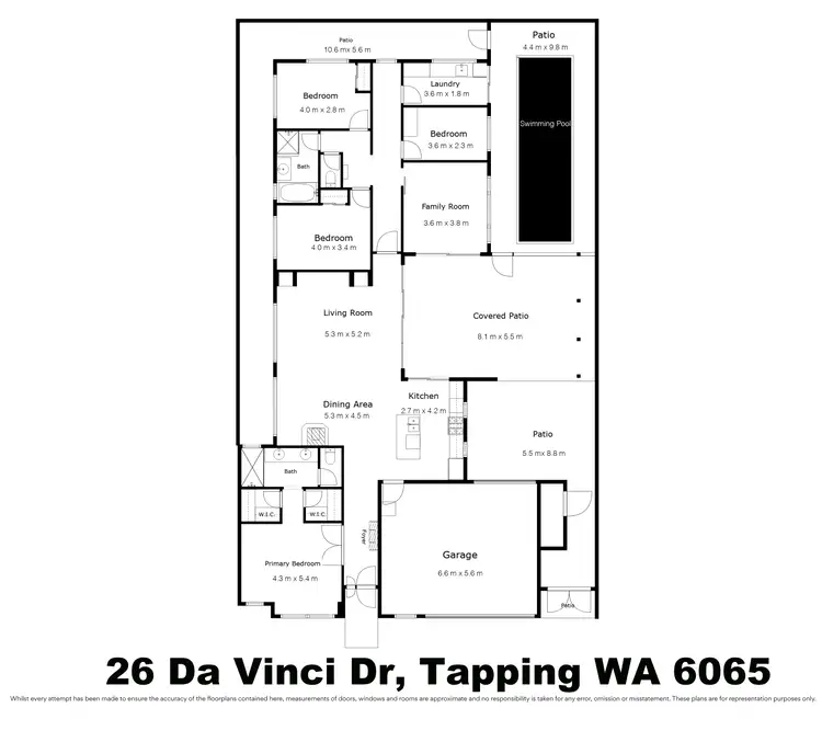 Floorplan of Homely house listing, 26 Da Vinci Drive, Tapping WA 6065