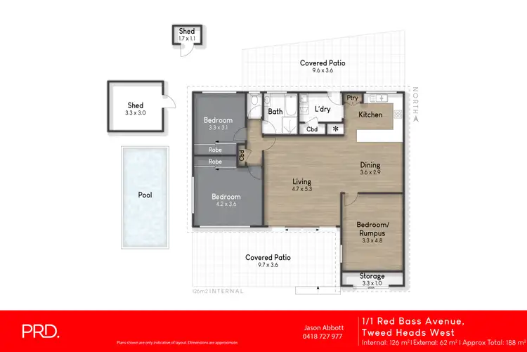 Floorplan of Homely semi-detached listing, 1/1 Red Bass Avenue, Tweed Heads West NSW 2485