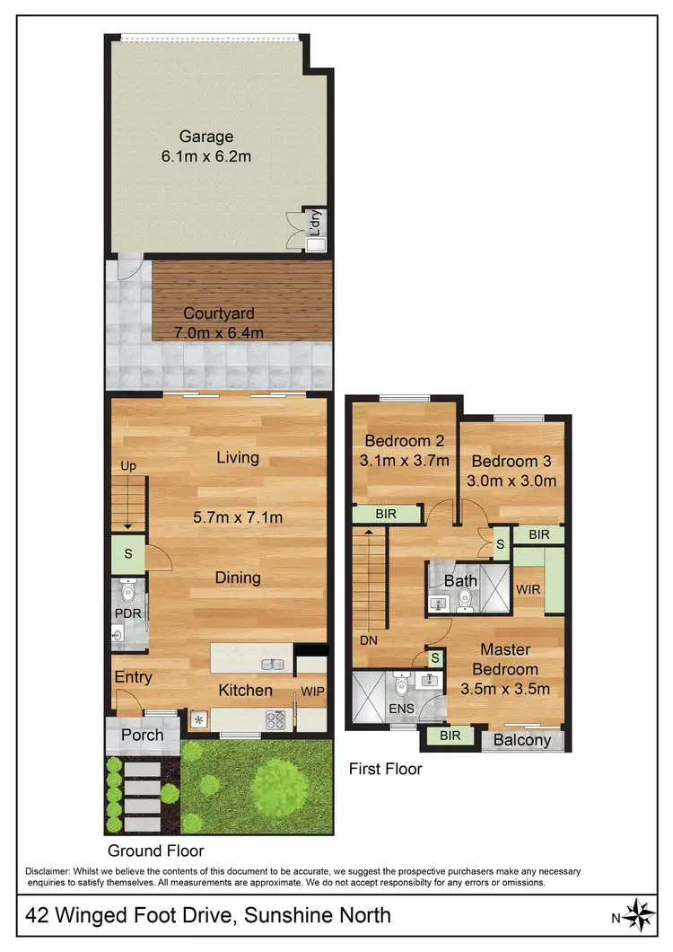 Floorplan of Homely townhouse listing, 42 Winged Foot Drive, Sunshine North VIC 3020