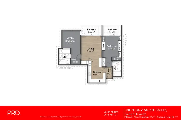 Floorplan of Homely apartment listing, 1330-1331/6-8 Stuart Street, Tweed Heads NSW 2485