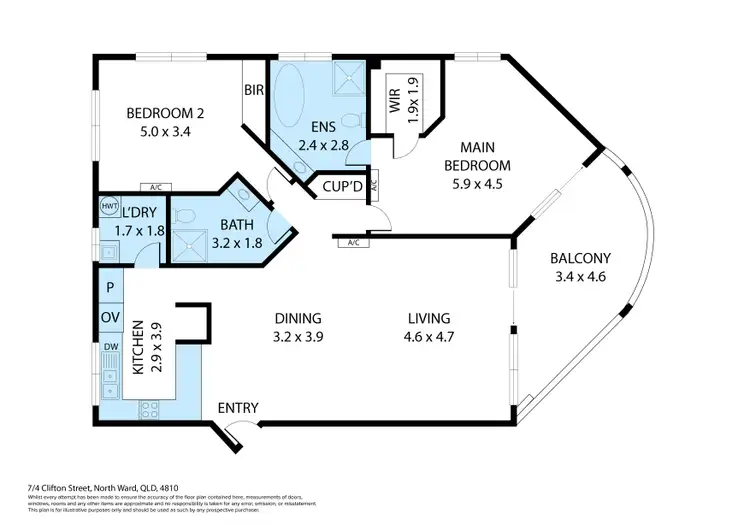 Floorplan of Homely unit listing, 7/4 Clifton Street, North Ward QLD 4810