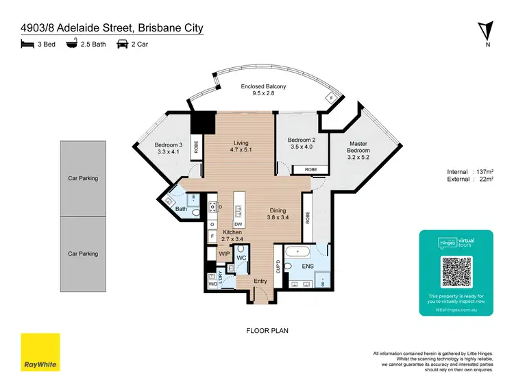 Floorplan of Homely apartment listing, 4903/8 Adelaide Street, Brisbane City QLD 4000