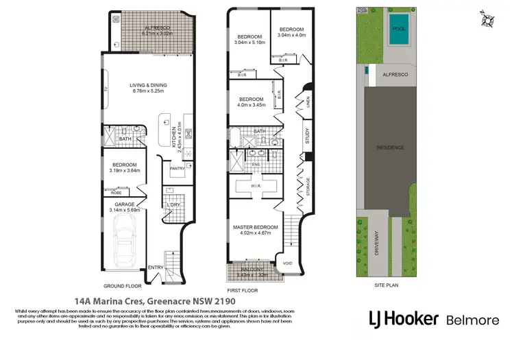 Floorplan of Homely semi-detached listing, 14A Marina Crescent, Greenacre NSW 2190