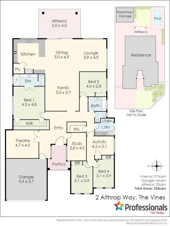 Floorplan of Homely house listing, 2 Althrop Way, The Vines WA 6069