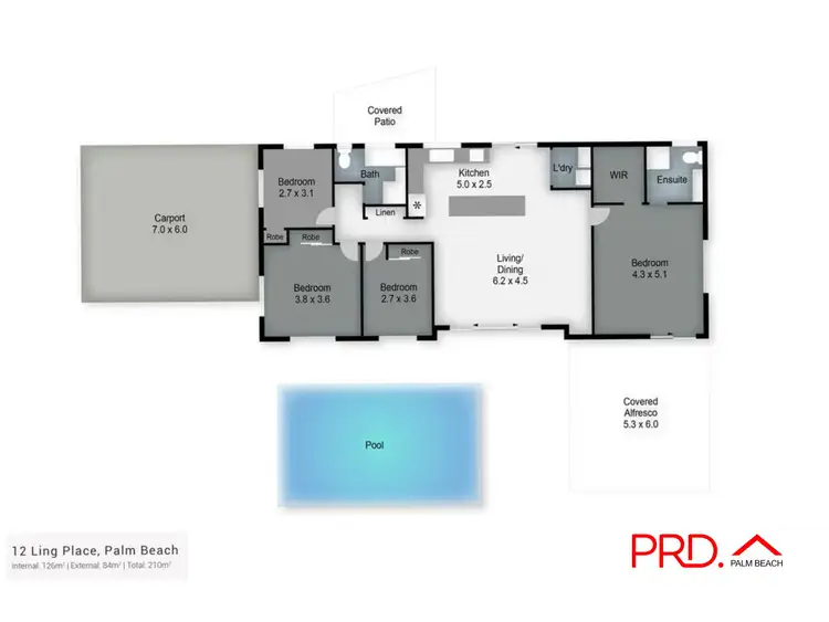 Floorplan of Homely house listing, 12 Ling Place, Palm Beach QLD 4221