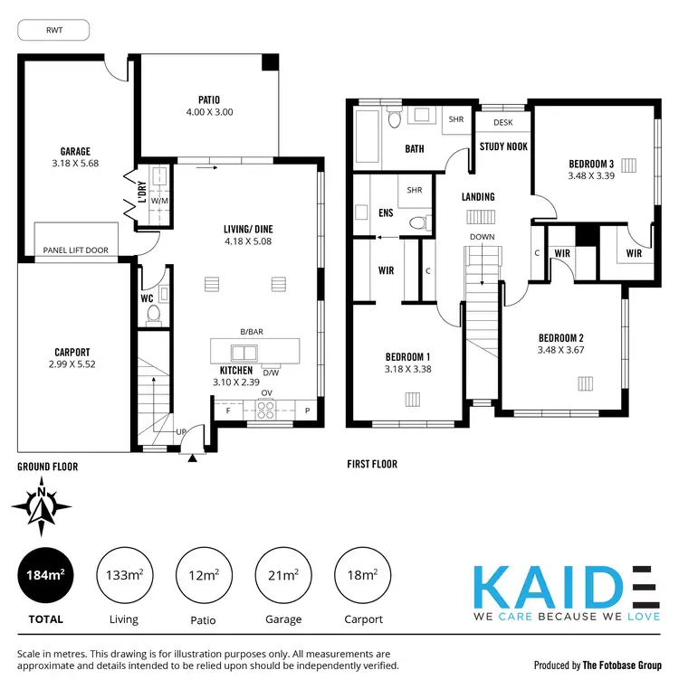 Floorplan of Homely townhouse listing, 1/2 Freeman Avenue, Tranmere SA 5073