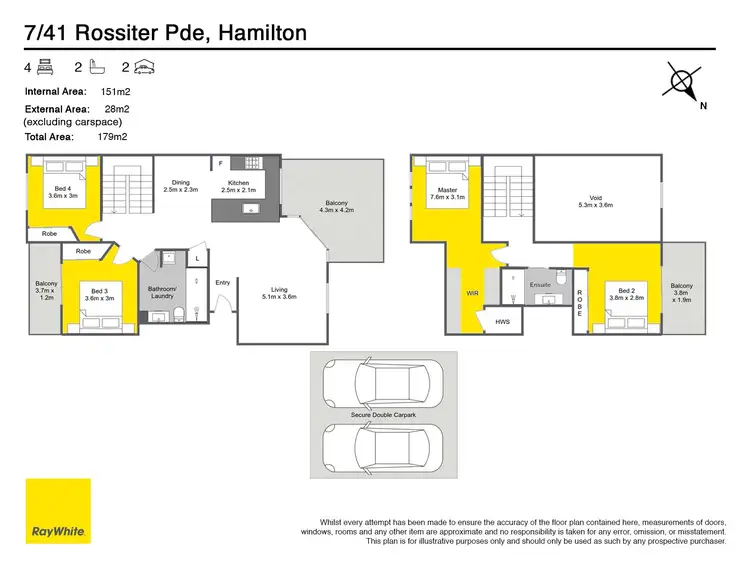 Floorplan of Homely apartment listing, 7/41 Rossiter Parade, Hamilton QLD 4007
